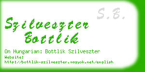 szilveszter bottlik business card